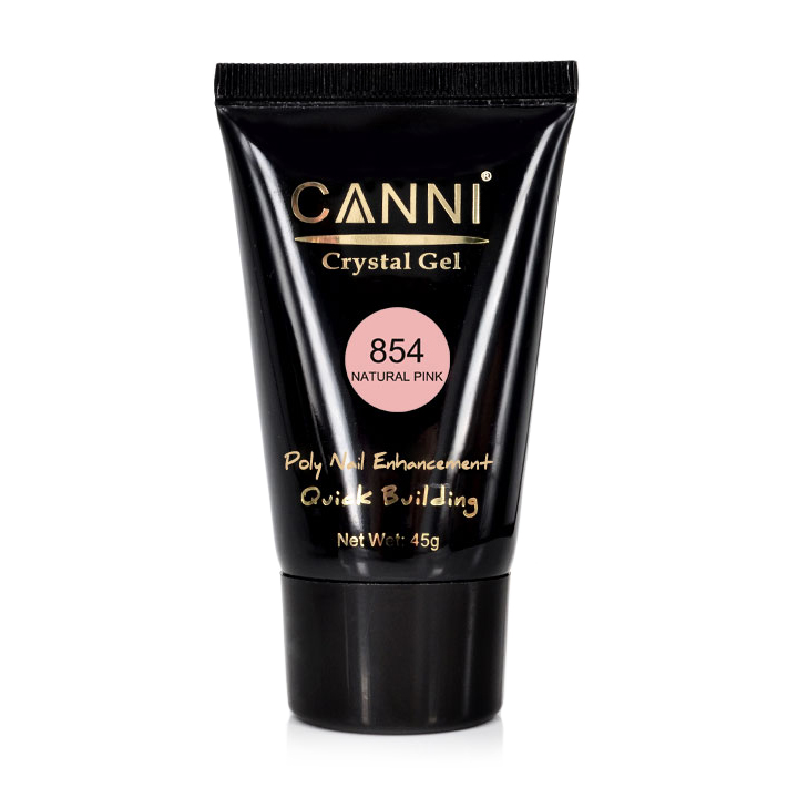 Уцінка! Конструювальний гель для нігтів Canni Crystal Gel 854 Natural Pink, 45 г