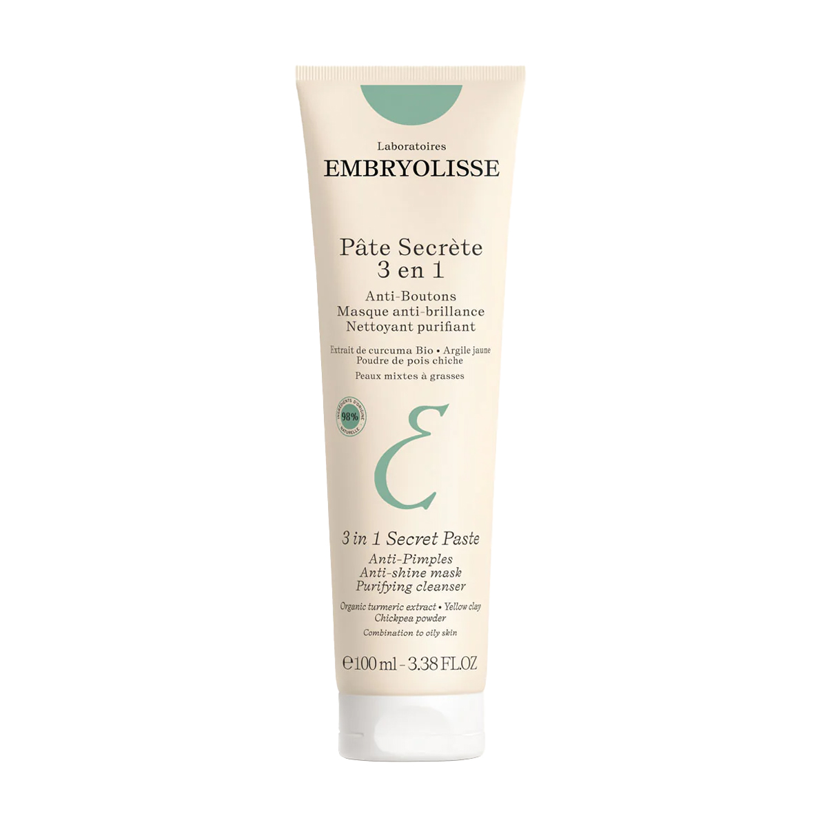 Уцінка! Коригувальна паста для обличчя Embryolisse Laboratories 3 Іn 1 Secret Paste проти недоліків для комбінованої та жирної шкіри, 100 мл