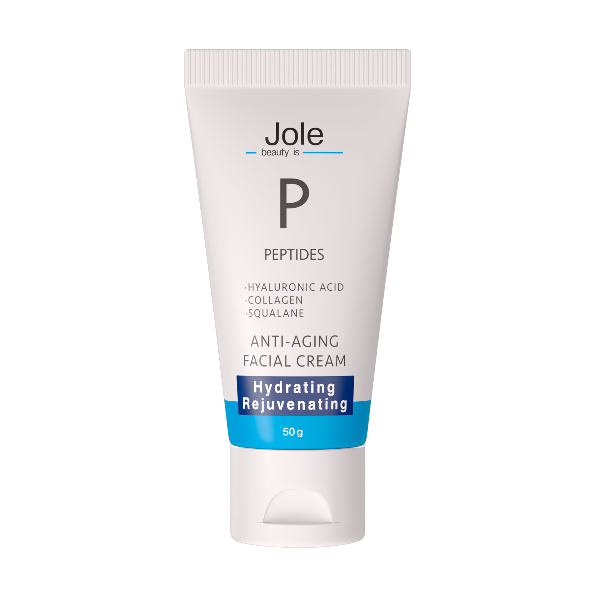 Уцінка! Крем для обличчя Jole Peptides Anti-aging Facial Cream з гіалуроновою кислотою, скваланом та колагеном, 50 мл