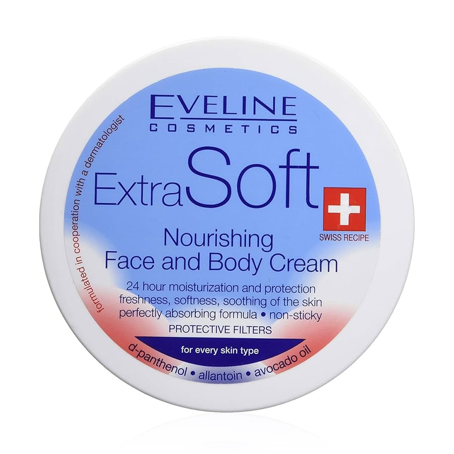 Уцінка! Крем для обличчя та тіла Eveline Cosmetics Extra Soft живильний, для всіх типів шкіри, 200 мл