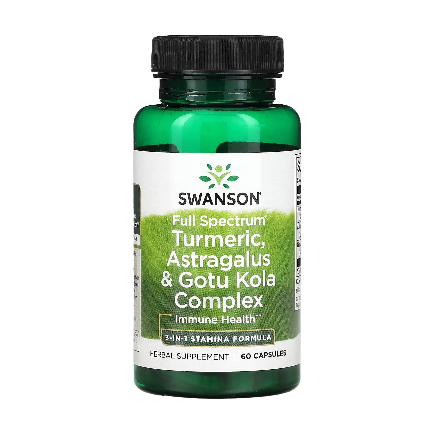 Уцінка! Куркума, астрагал і готу кола Swanson Full Spectrum Turmeric, Astragalus &amp; Gotu Kola Complex, 60 капсул