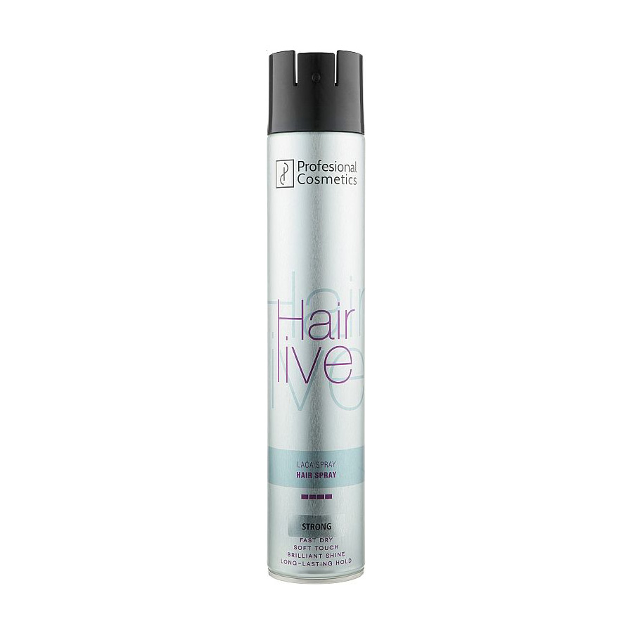 Уцінка! Лак для волосся Profesional Cosmetics Hairlive Strong Hold сильної фіксації, 750 мл