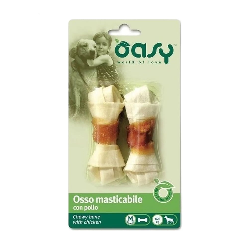 Уцінка! Ласощі для собак Oasy Chewy Bone M з куркою, 56 г