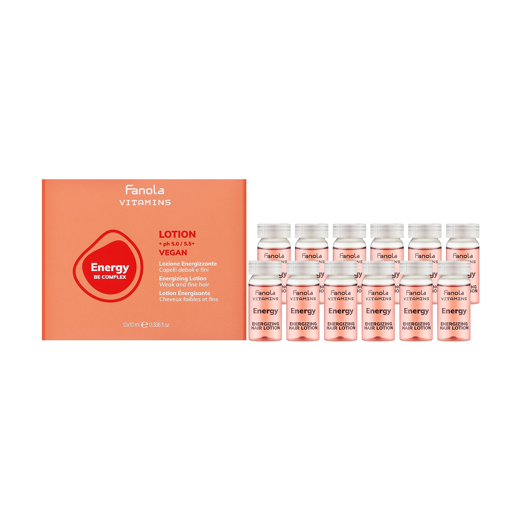 Уцінка! Лосьйон Fanola Energy Anti Hair Loss Lotion проти випадіння волосся (в ампулах), 12*10 мл