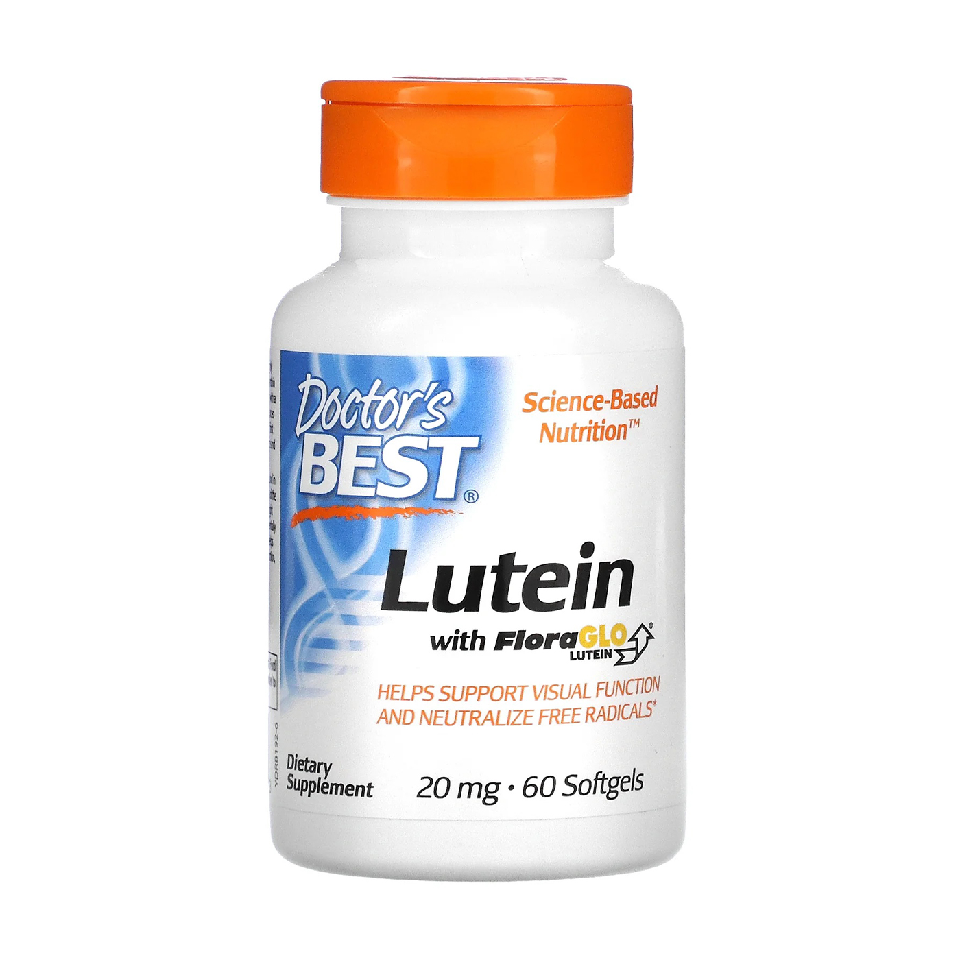 Уцінка! Лютеїн Doctor's Best Lutein With Floraglo 20 мг, 60 гелевих капсул