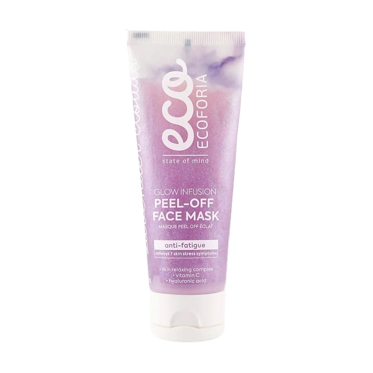Уцінка! Маска-пілінг для обличчя Ecoforia Lavender Clouds Glow Infusion Peel-Off Face Mask, 75 мл