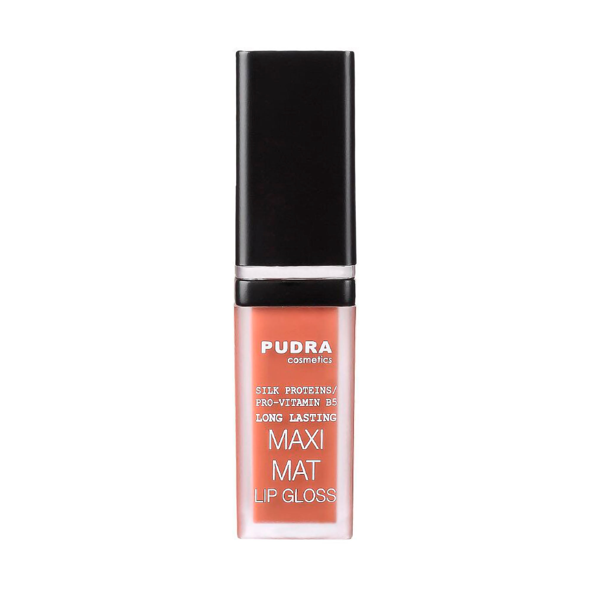 Уцінка! Матовий блиск для губ Pudra Cosmetics Maxi Matt Long Lasting Lip Gloss з протеїнами шовку та провітаміном B5, 09, 7 мл