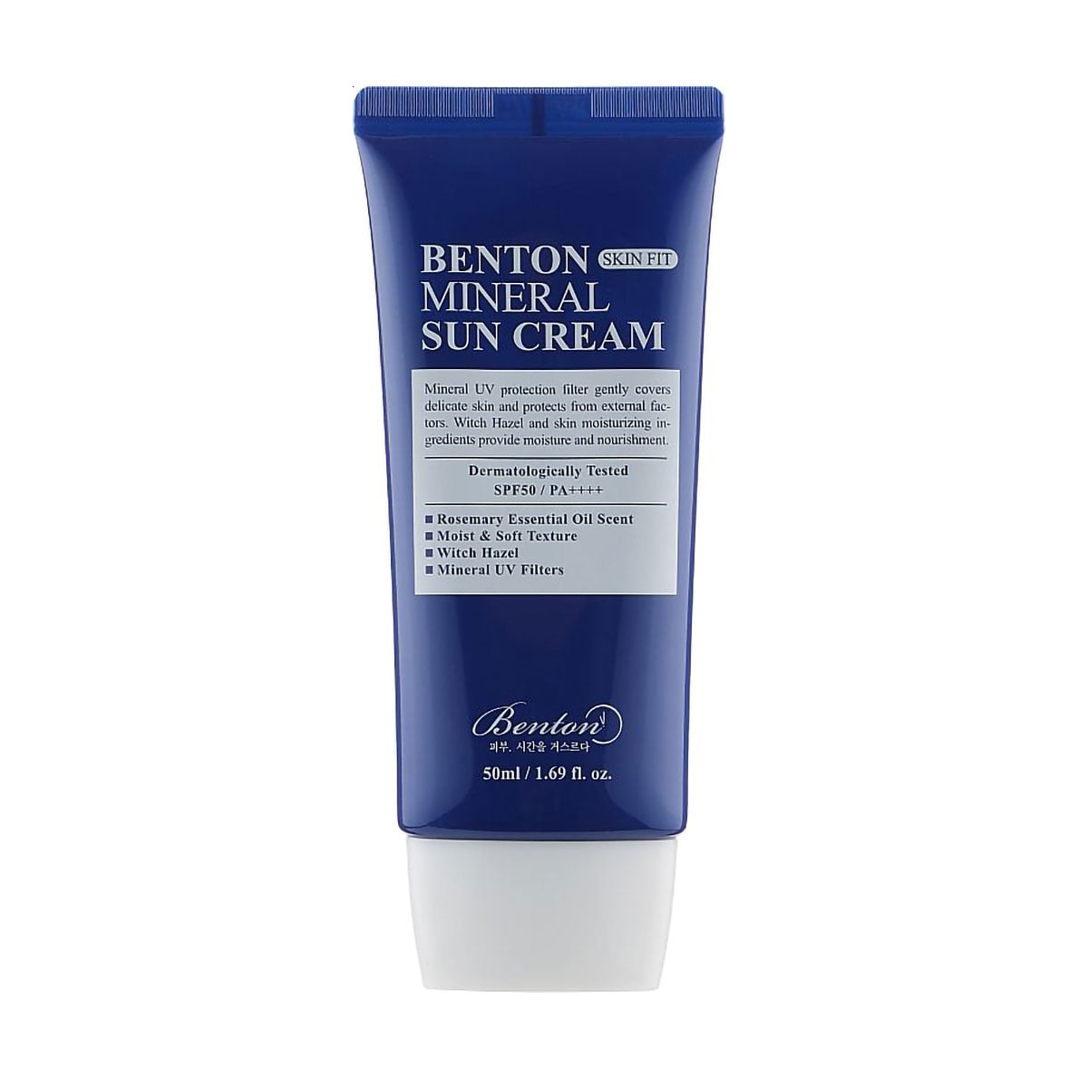 Уцінка! Мінеральний сонцезахисний крем для обличчя Benton Skin Fit Mineral Sun Cream, SPF 50+/PA++++, 50 мл