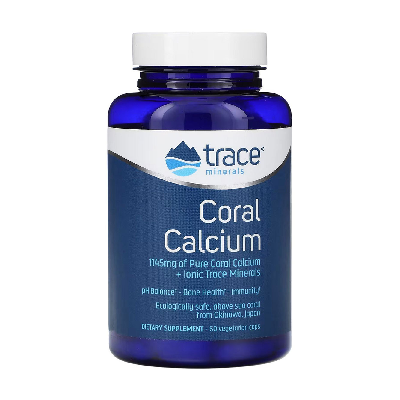 Уцінка! Мінерали Trace Minerals Coral Calcium, 60 капсул