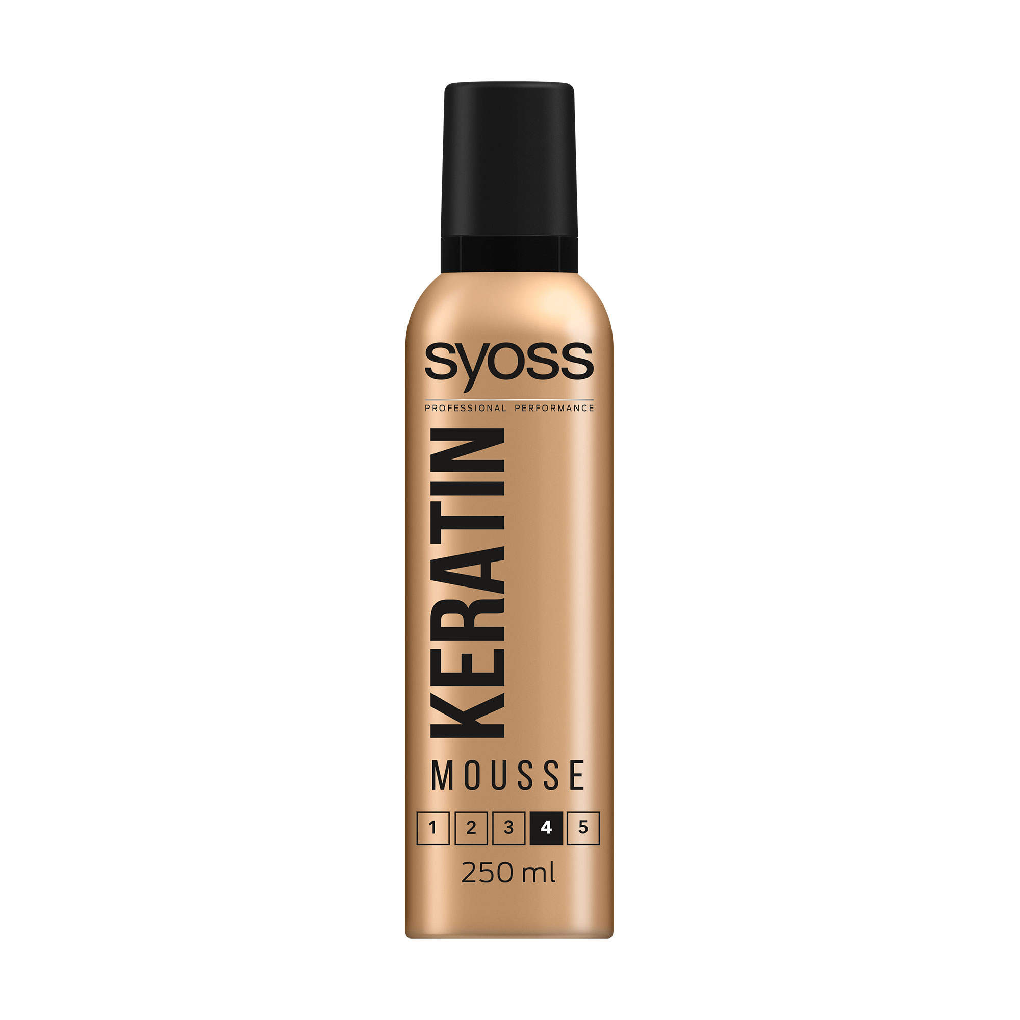 Уцінка! Мус для укладання волосся SYOSS Keratin Mousse фіксація 4 (екстрасильна), 250 мл