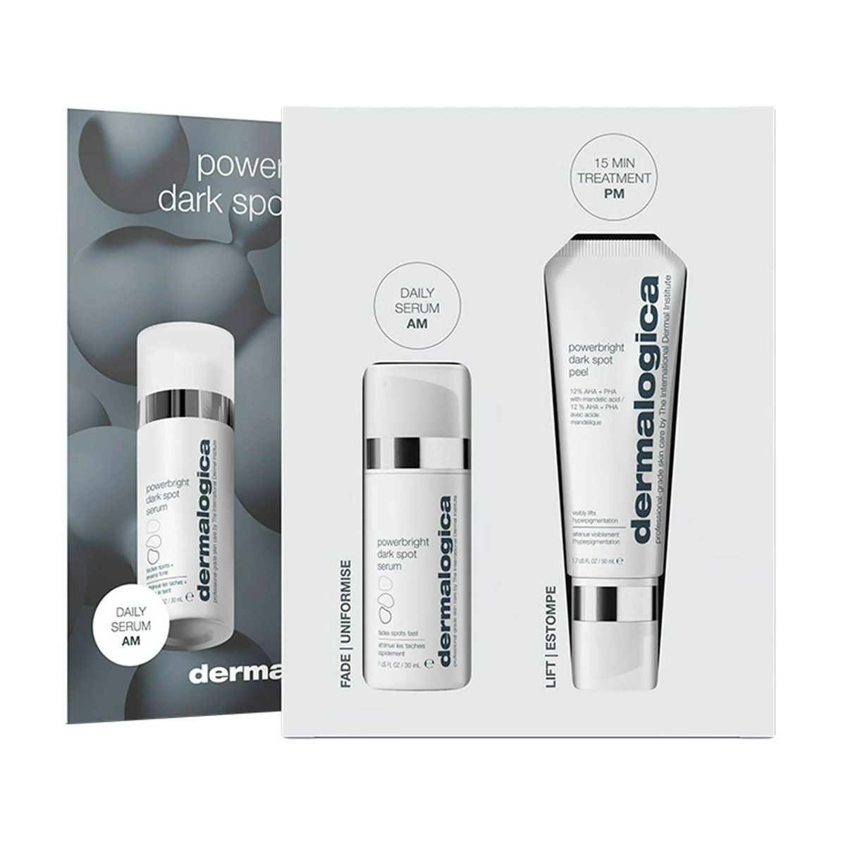 Уцінка! Набір для боротьби з пігментованою шкірою обличчя Dermalogica PowerBright Dark Spot System (пілінг, 50 мл + сироватка, 30 мл)