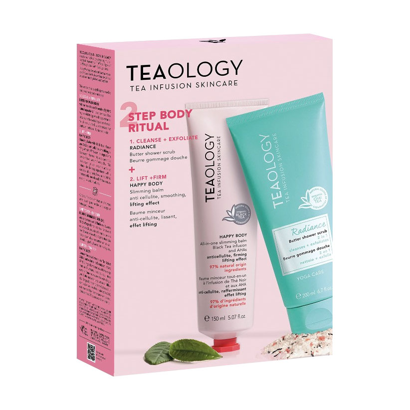 Уцінка! Набір для тіла Teaology Happy Body Ritual (скраб, 200 мл + бальзам для схуднення, 150 мл)