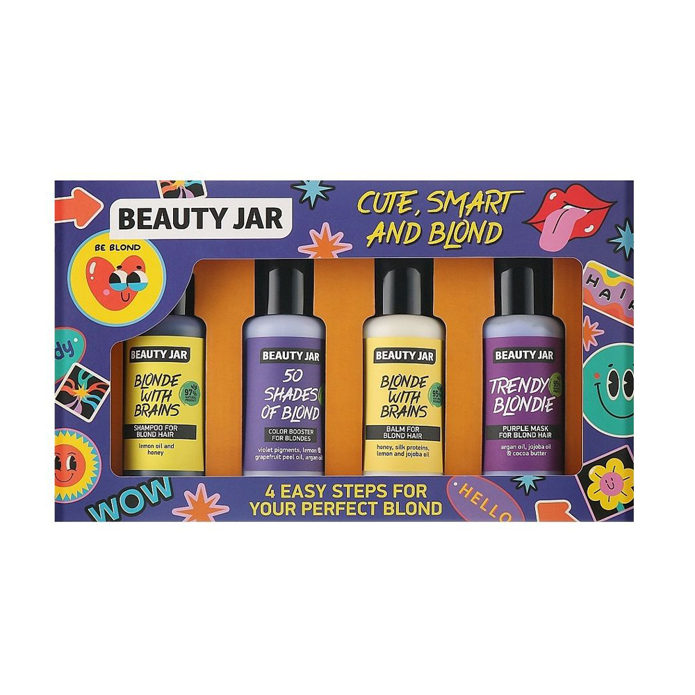 Уцінка! Набір для волосся Beauty Jar Cute Smart And Blond (шампунь, 80 мл + бальзам, 80 мл + підсилювач кольору, 80 мл + маска, 80 мл)