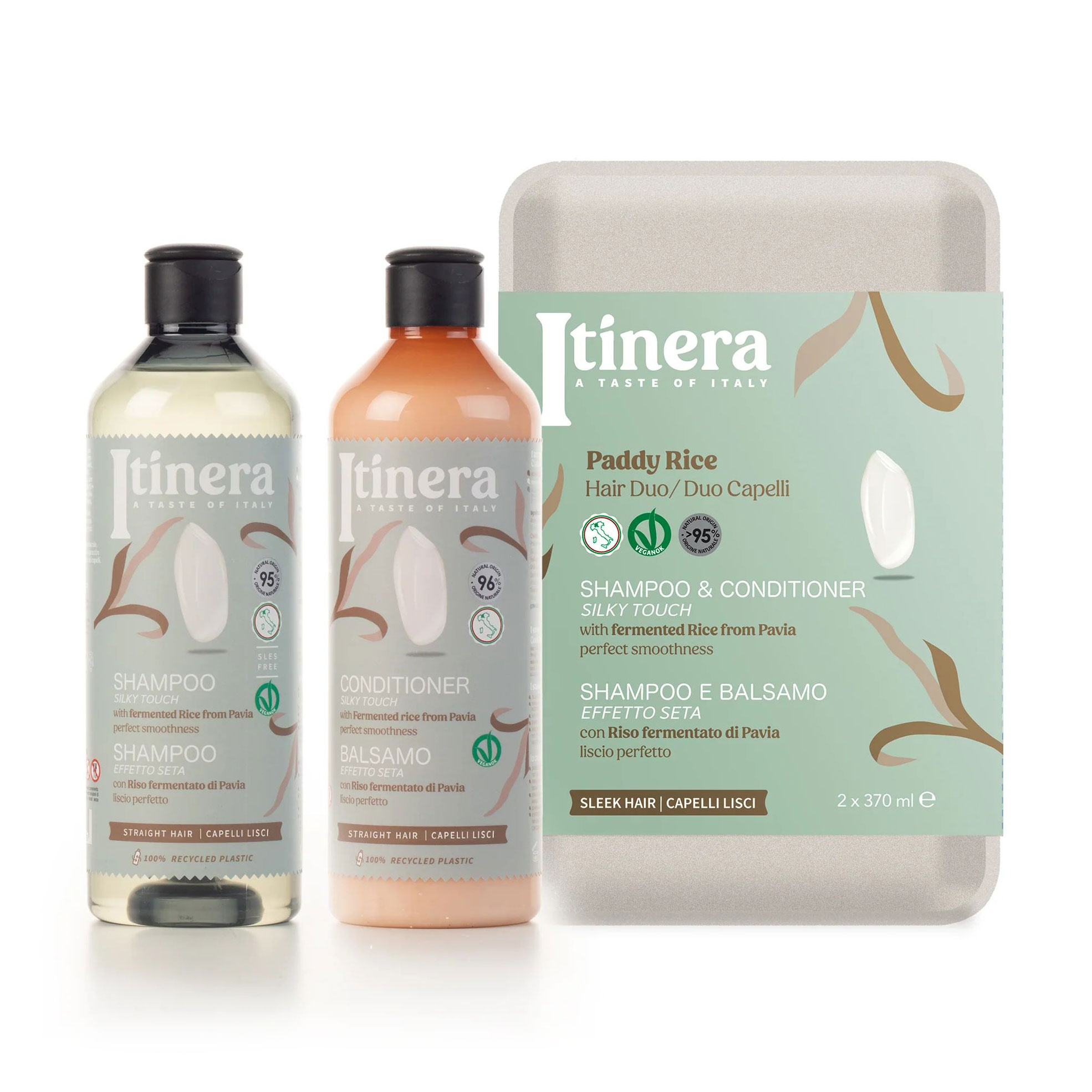Уцінка! Набір для волосся Itinera Paddy Rice Kit (шампунь, 370 мл + кондиціонер, 370 мл)