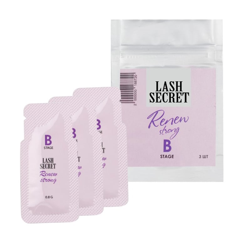 Уцінка! Набір засобів для ламінування вій Lash Secret Renew Strong B Stage, склад B, 3*0,8 г
