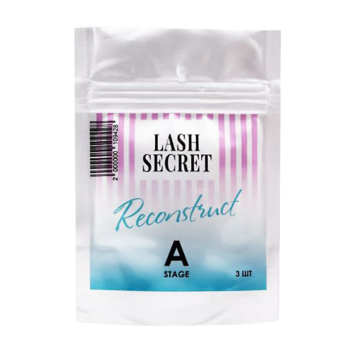 Уцінка! Набір засобів для ламінування вій Lash Secret Reconstruct A Stage, склад A, 3*0,8 г