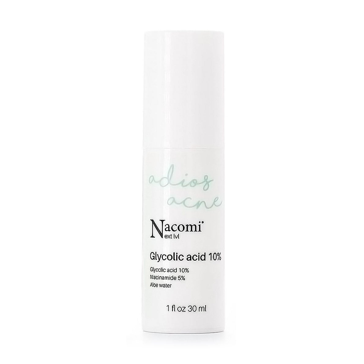 Уцінка! Нічна сироватка-пілінг для обличчя Nacomi Next Level Glycolic Acid 10% з гліколевою кислотою, 30 мл