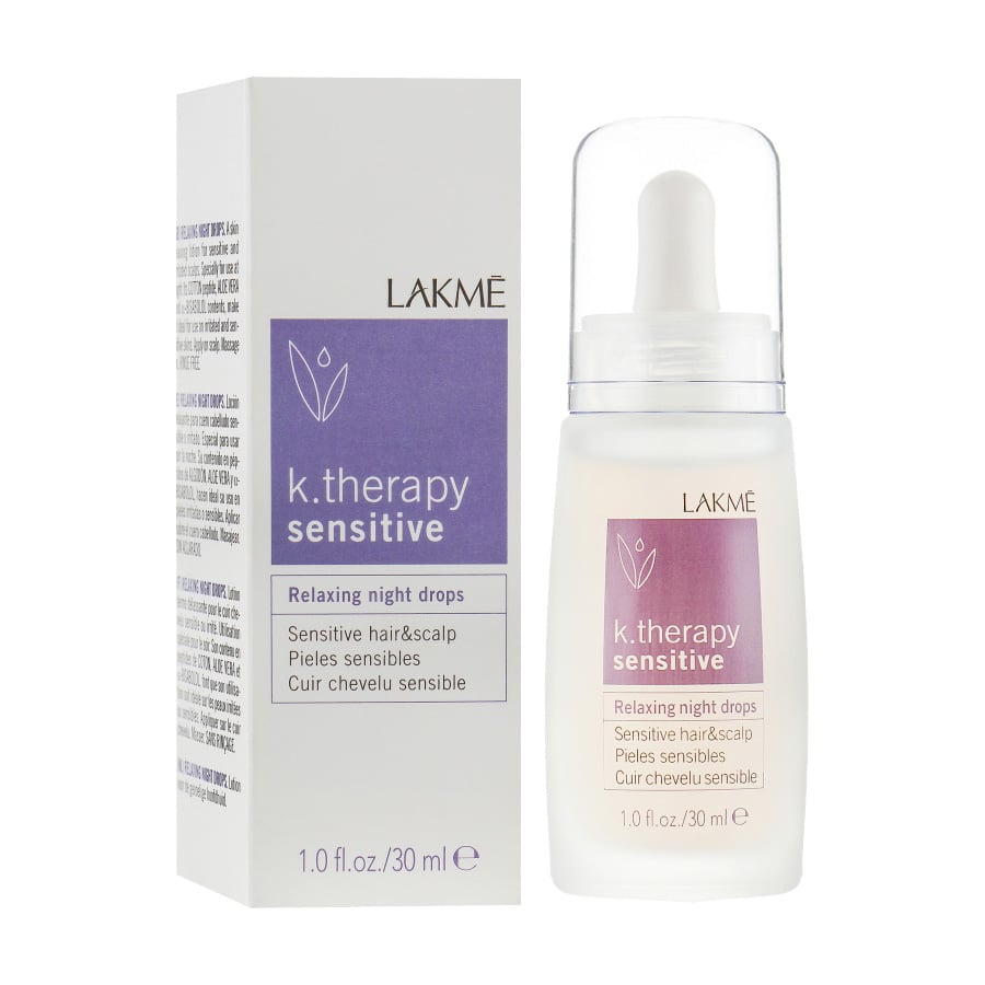 Уцінка! Нічні краплі для чутливої шкіри голови Lakme K.Therapy Sensitive Relaxing Night Drops, 30 мл