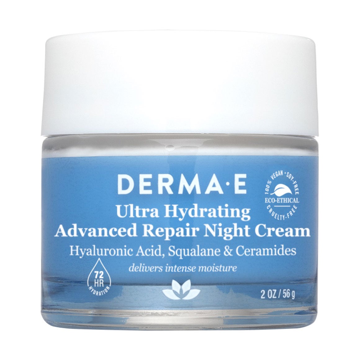 Уцінка! Нічний зволожувальний крем для обличчя Derma E Ultra Hydrating Advanced Repair Night Cream, 56 г
