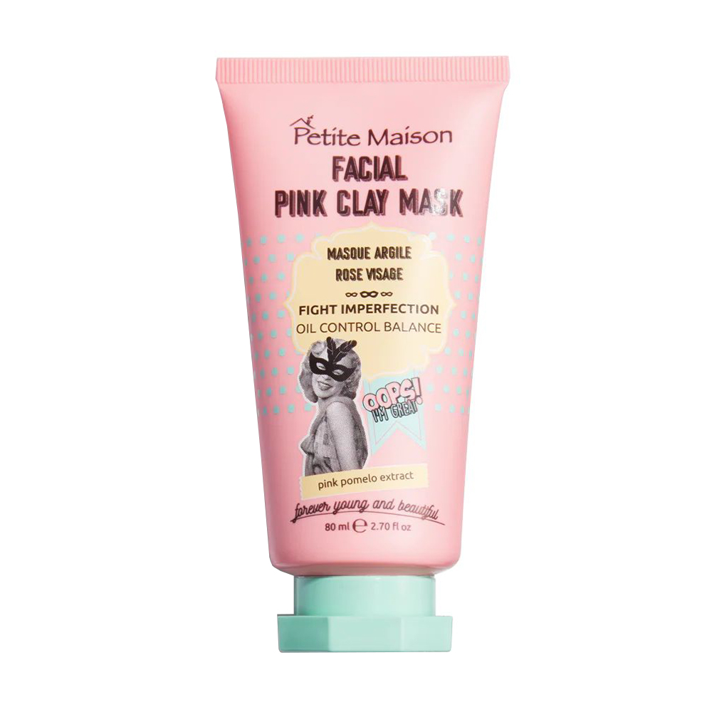 Уцінка! Очищувальна маска для обличчя Petite Maison Facial Pink Clay Mask з рожевою глиною, 80 мл