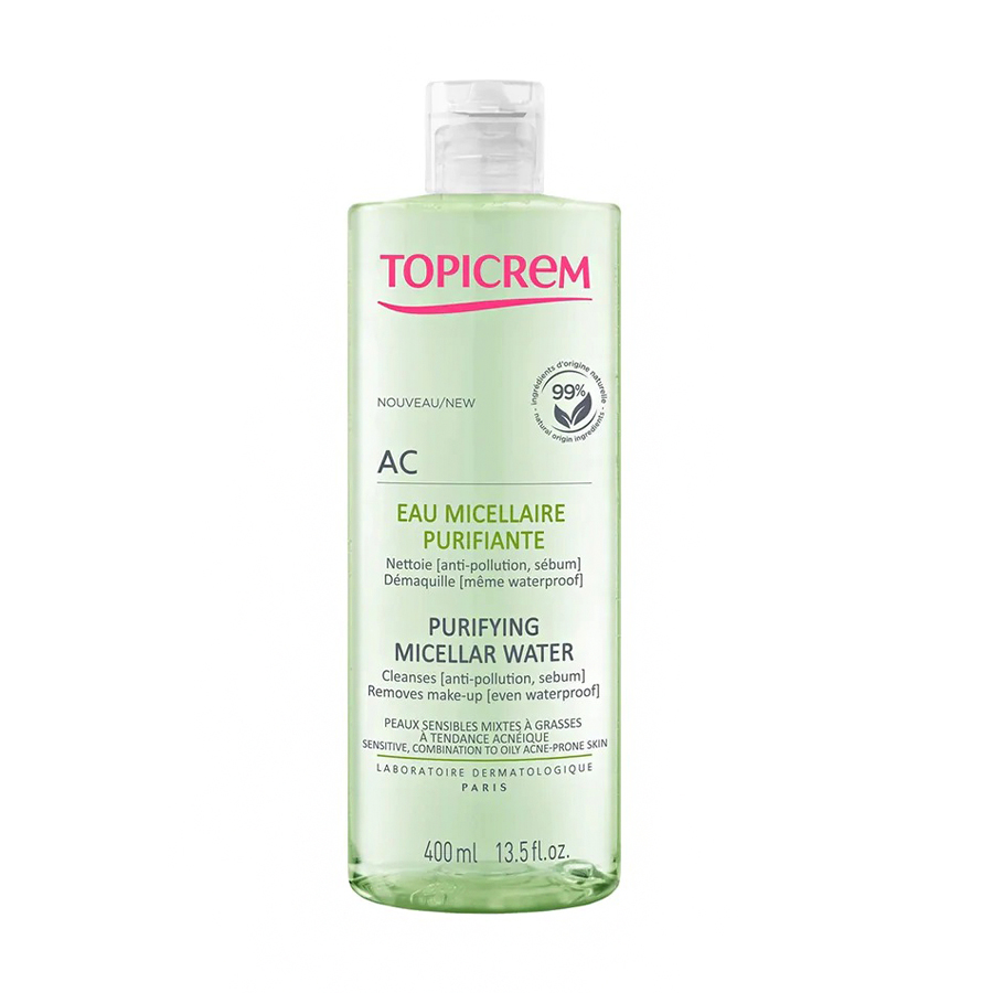 Уцінка! Очищувальна міцелярна вода для обличчя Topicrem AC Purifying Micellar Water, 400 мл