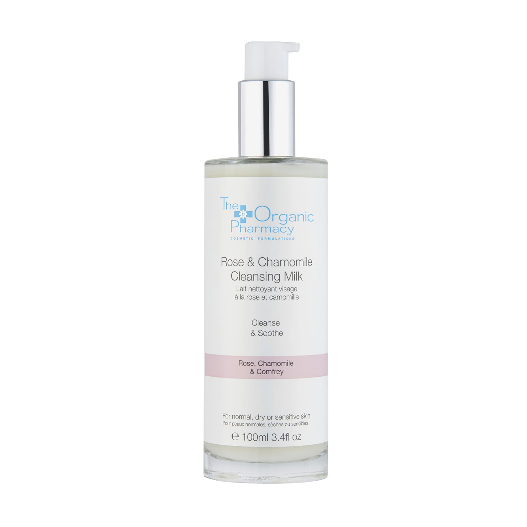 Уцінка! Очищувальне молочко для обличчя The Organic Pharmacy Rose &amp; Chamomile Cleansing Milk з трояндою та ромашкою, 100 мл