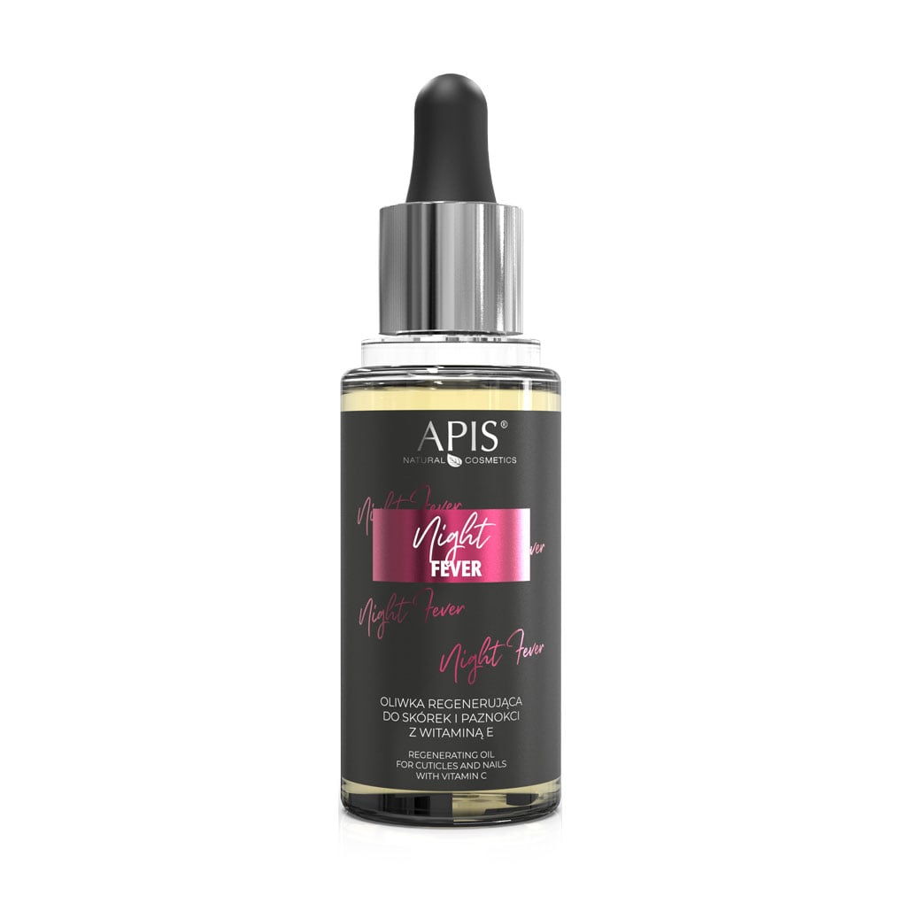 Уцінка! Олія для кутикули та нігтів Apis Natural Cosmetics Night Fever Regenerating Oil For Cuticles &amp; Nails з вітаміном Е, 30 мл