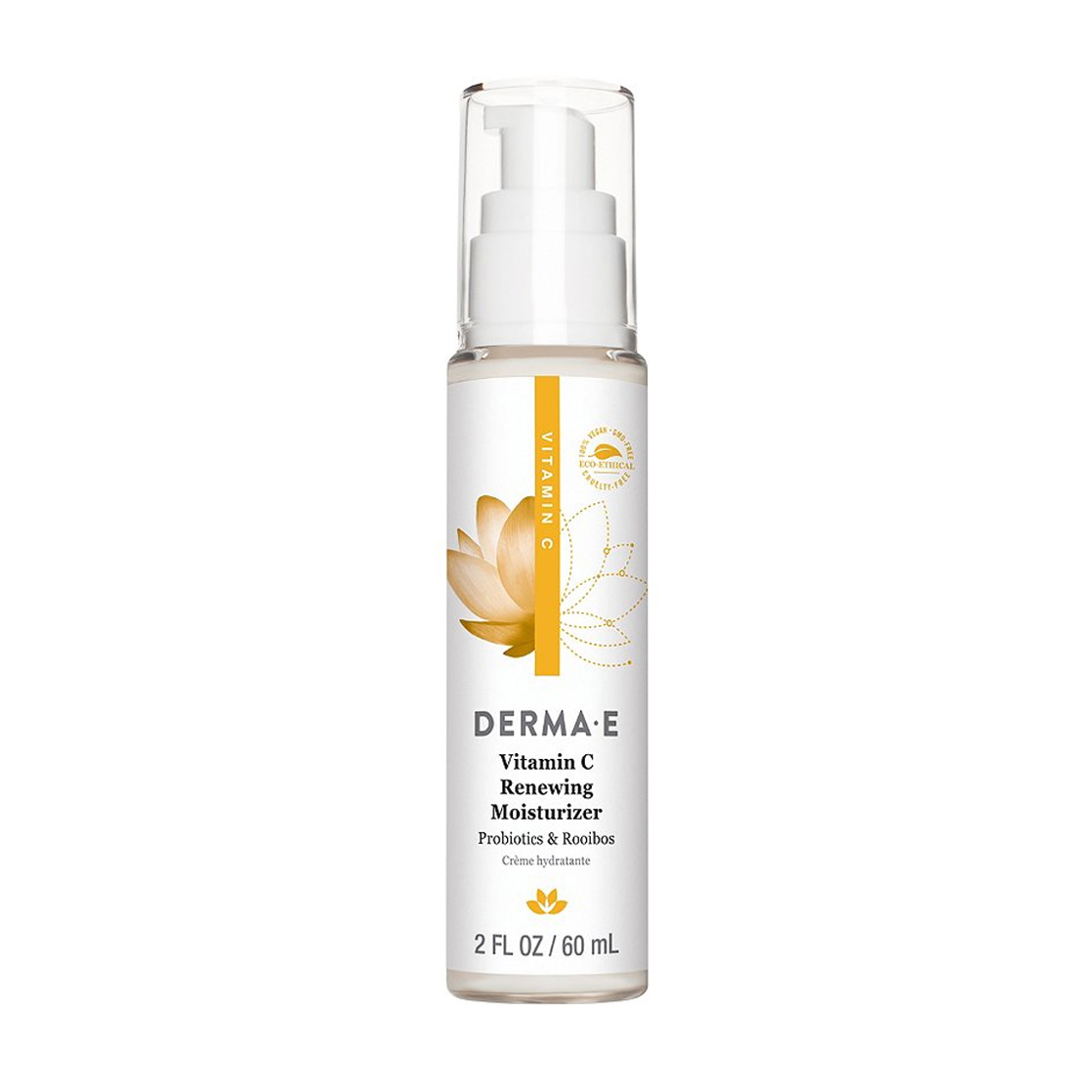 Уцінка! Оновлювальний крем для обличчя Derma E Renewing Moisturizer Vitamin С Probiotics &amp; Rooibos з вітаміном С та пробіотиками, 60 мл