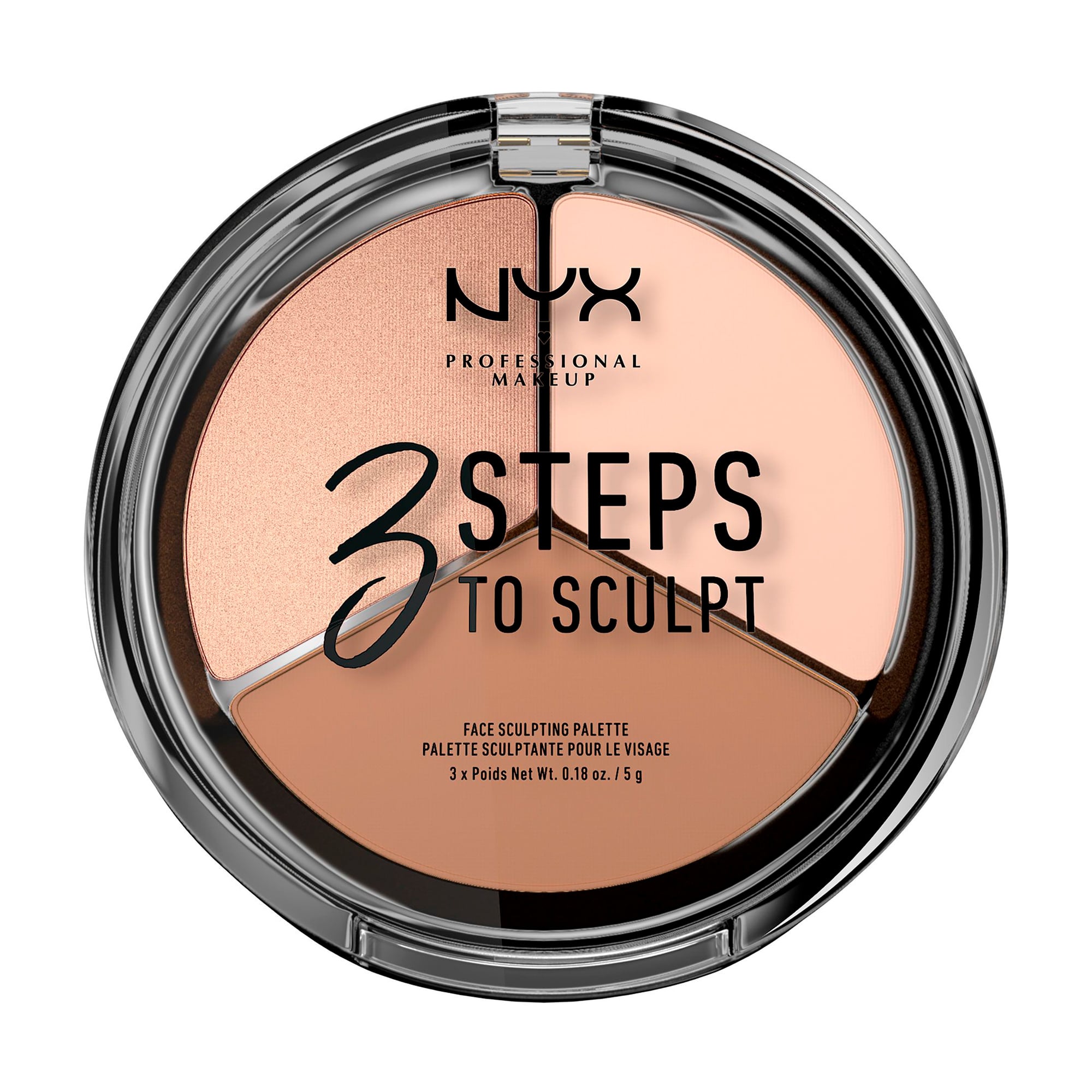 Уцінка! Палетка для контурингу обличчя NYX Professional Makeup 3 Steps To Sculpt Face Sculpting Palette 01 Fair, 5 г