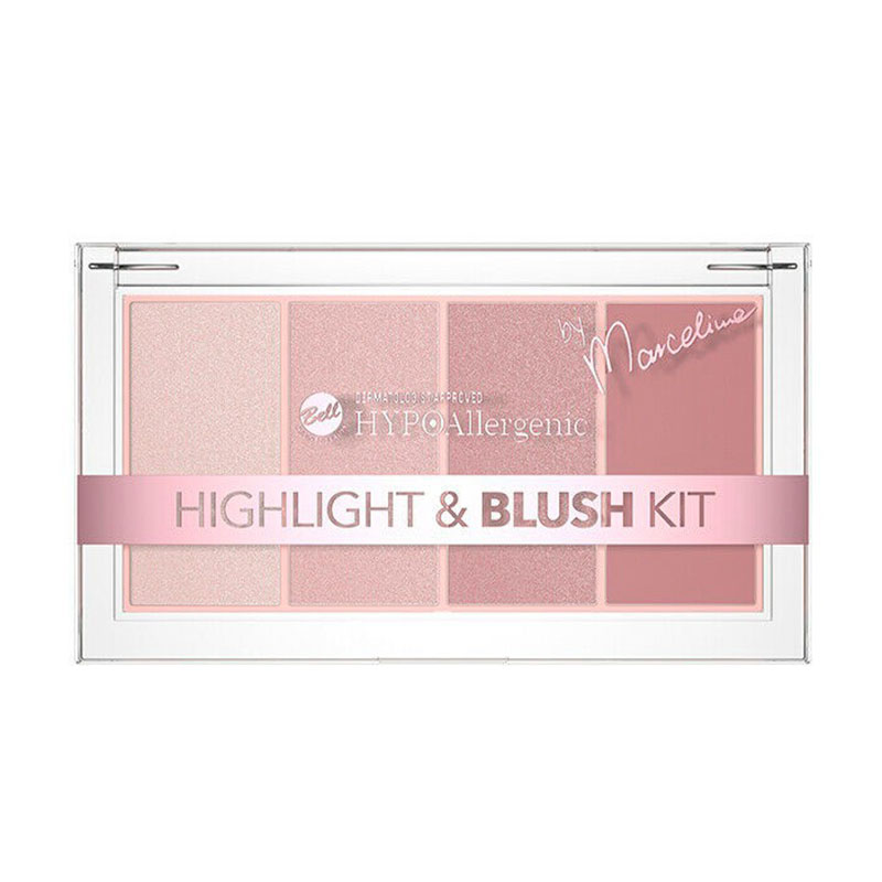 Уцінка! Палетка для макіяжу обличчя Bell Hypoallergenic Highlight &amp; Blush Kit by Marcelina, 20 г
