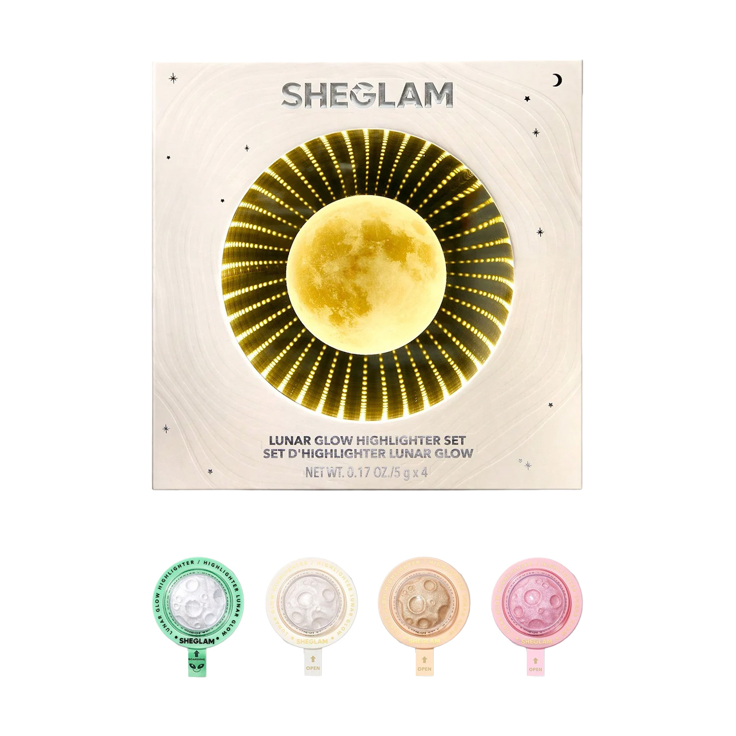 Уцінка! Палетка хайлайтерів для обличчя Sheglam Lunar Glow Highlighter, 20 г