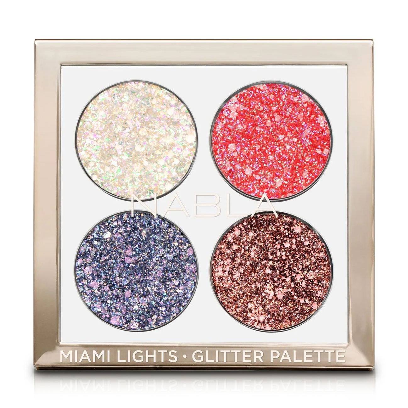 Уцінка! Палетка тіней для повік NABLA Miami Lights Collection Glitter Palette, 4 г