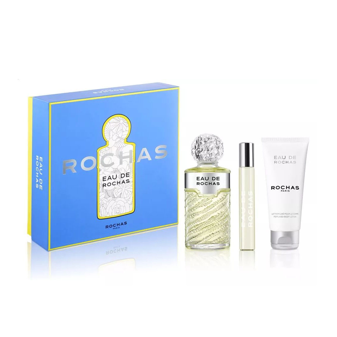 Уцінка! Парфумований набір жіночий Rochas Eau De Rochas (туалетна вода, 100 мл + туалетна вода, 20 мл + лосьйон для тіла, 100 мл)