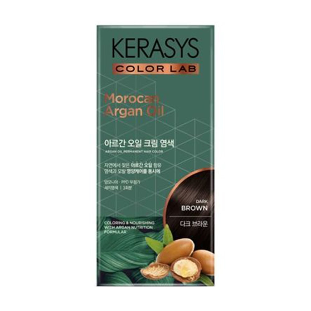 Уцінка! Перманентна фарба для волосся KeraSys Moroccan Argan Oil Permanent Hair Color, Dark Brown, 120 г