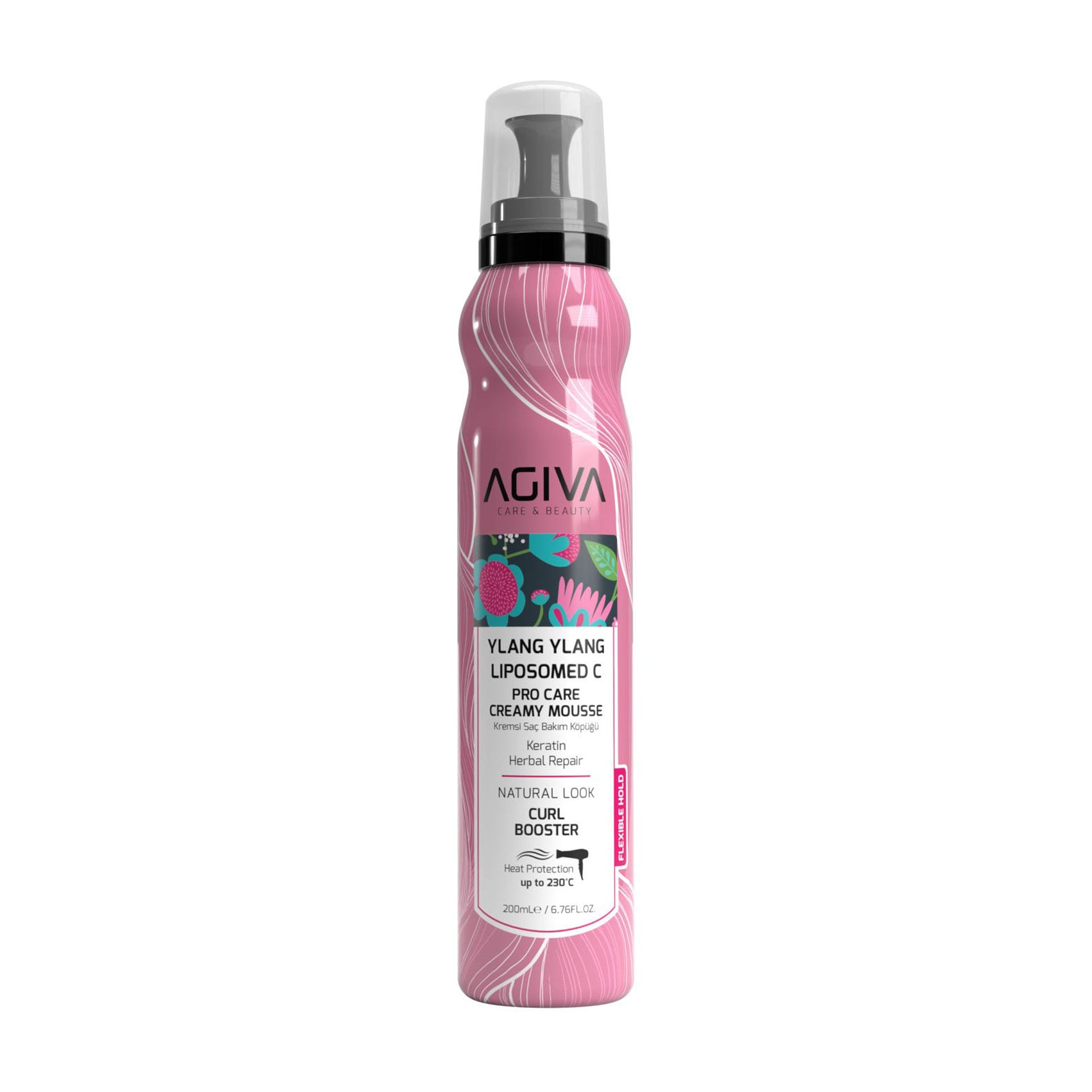 Уцінка! Піна для волосся Agiva Ylang Ylang Liposomed C Pro Care Creamy Mousse Еластична фіксація, 200 мл