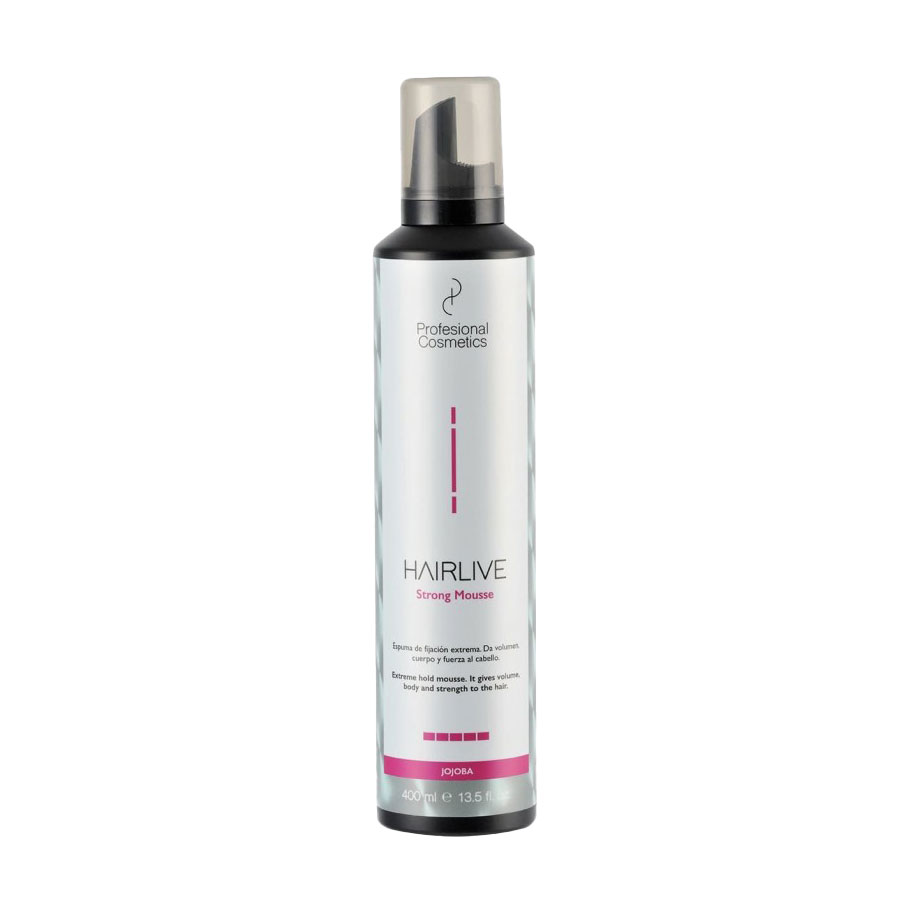 Уцінка! Пінка для укладання волосся Profesional Cosmetics Hairlive Strong Mousse, 400 мл