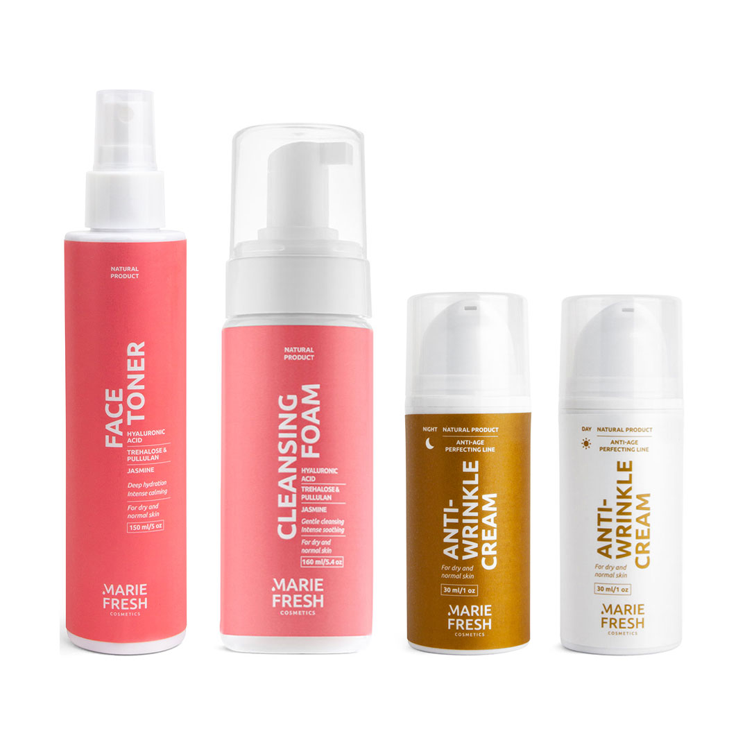Уцінка! Подарунковий набір для обличчя Marie Fresh Cosmetics Найкращій мамі (пінка, 150 мл + тонік, 50 мл + денний крем, 30 ил + нічний крем, 30 мл)