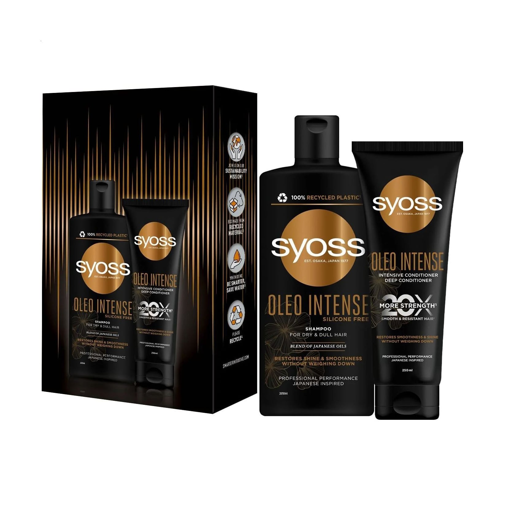 Уцінка! Подарунковий набір SYOSS Oleo (шампунь SYOSS Oleo Intense, 440 мл + інтенсивний кондиціонер SYOSS Oleo Intense, 250 мл)
