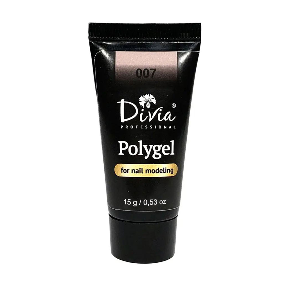 Уцінка! Полігель для нарощування нігтів Divia Polygel 007, 15 г