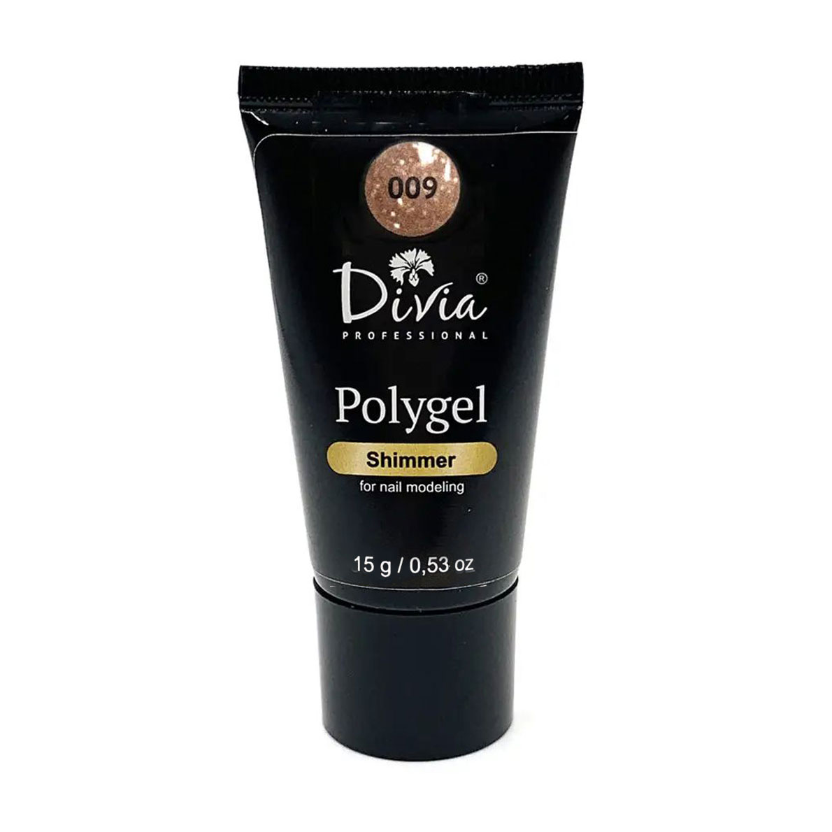 Уцінка! Полігель для нарощування нігтів Divia Polygel 009, 15 г