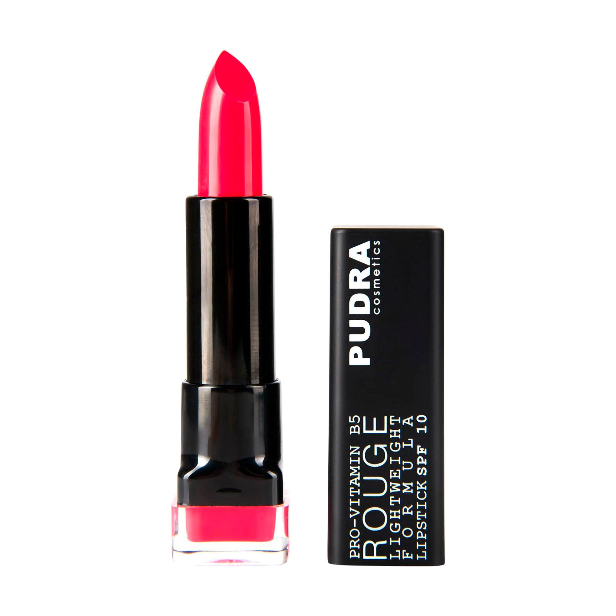 Уцінка! Помада для губ Pudra Cosmetics Rouge Lightweight Formula Lipstick SPF10 з провітаміном B5, 08 Hot Pink, 4.5 мл