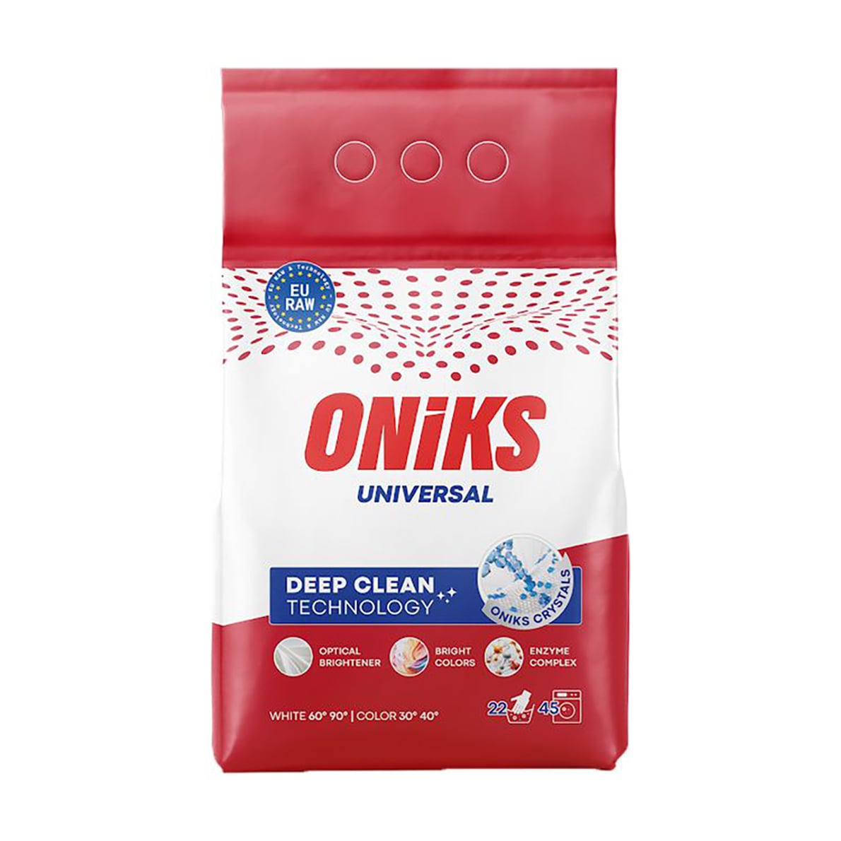 Уцінка! Пральний порошок Oniks Universal, 45 циклів прання, 2.25 кг