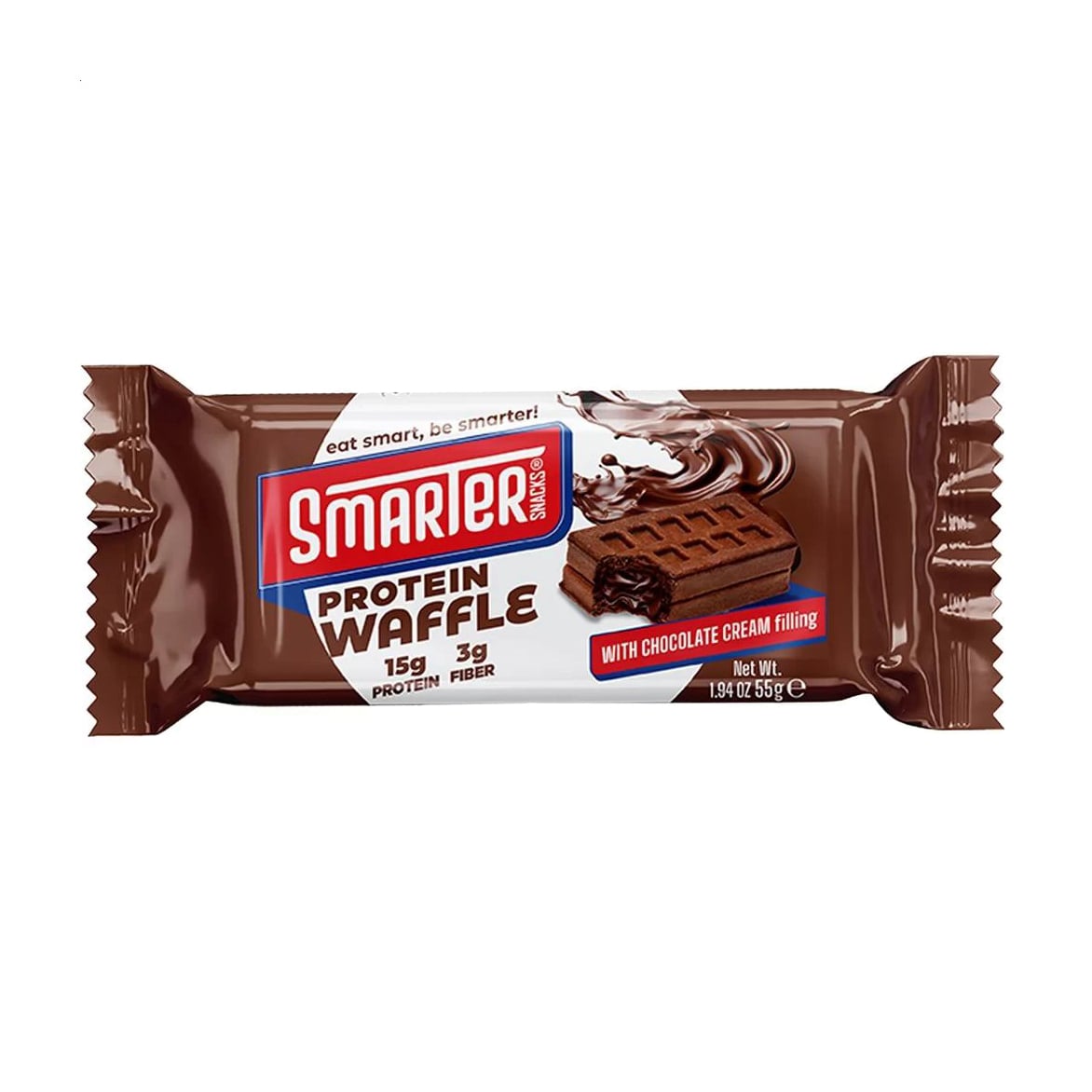 Уцінка! Протеїнова вафля Smarter Snacks Protein Waffle Шоколад з какао, 55 г