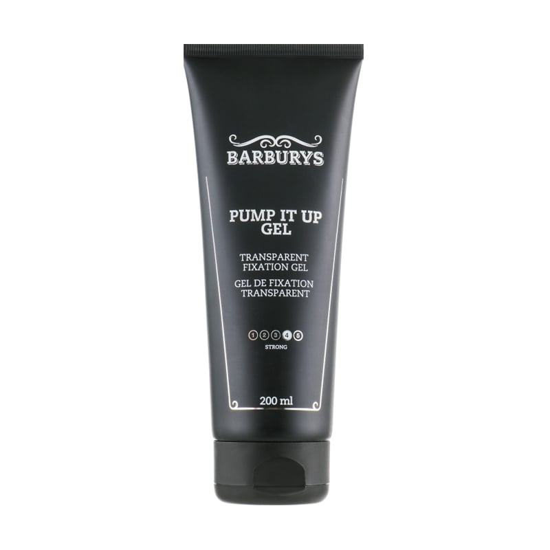 Уцінка! Прозорий гель для укладання волосся Barburys Pump It Up Gel сильної фіксації, 200 мл