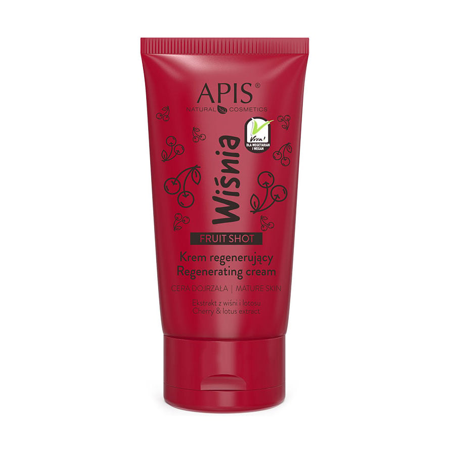 Уцінка! Регенерувальний крем для обличчя Apis Natural Cosmetics Fruit Shot Regenerating Cream з ароматом вишні, 50 мл
