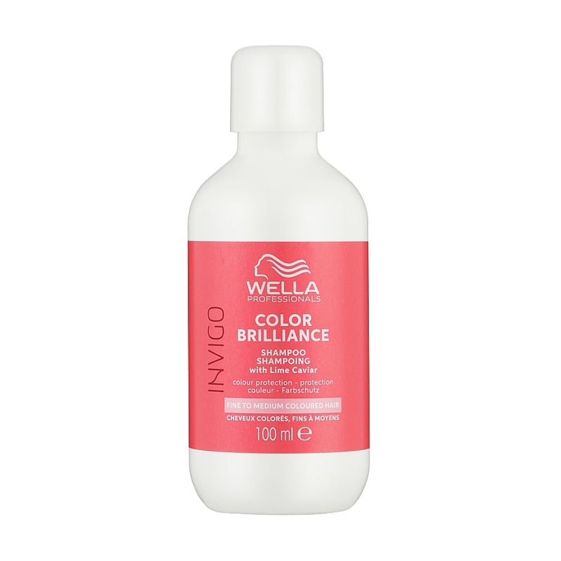 Уцінка! Шампунь Wella Professionals Invigo Color Brilliance Shampoo для пофарбованого нормального та тонкого волосся, з лаймовою ікрою, 100 мл