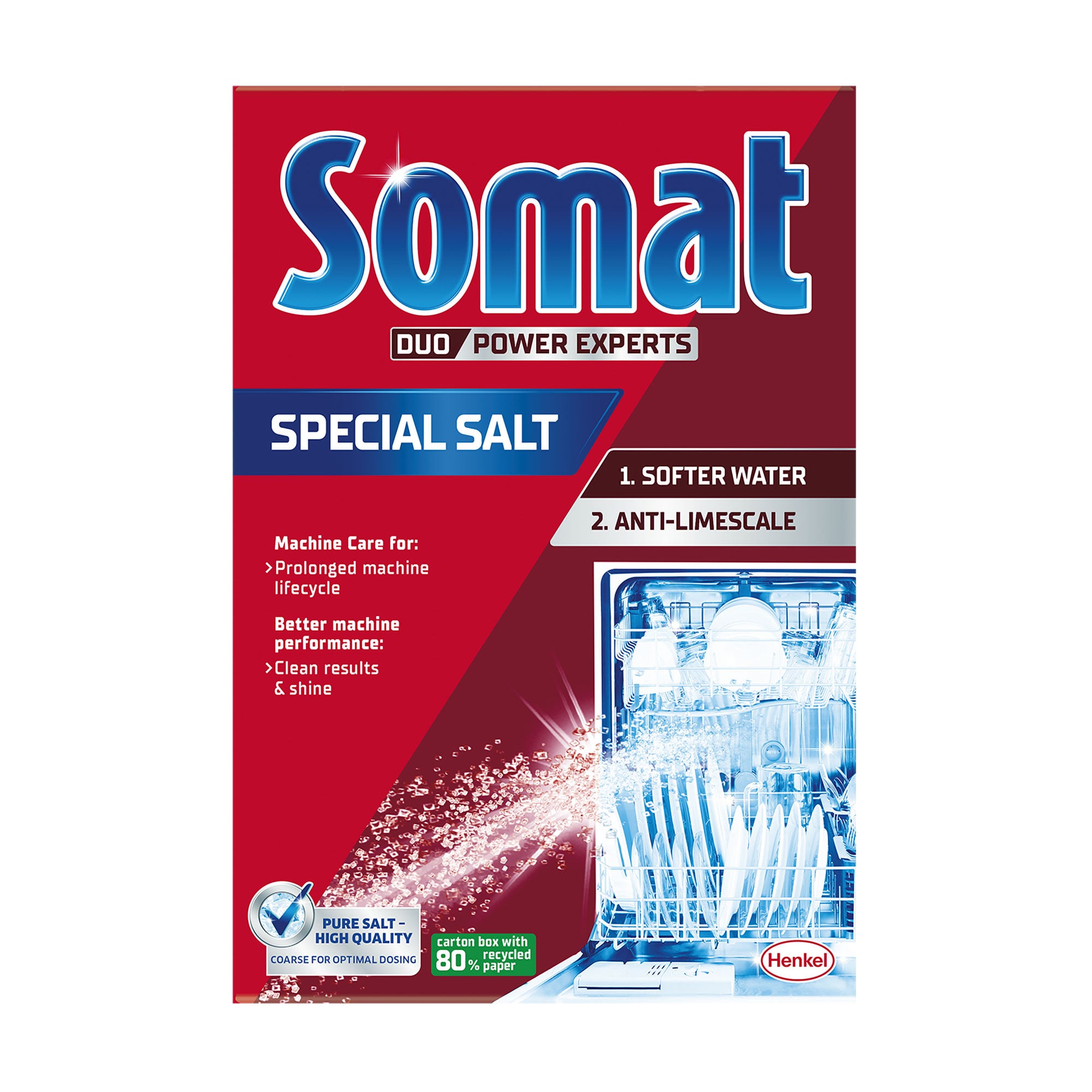 Уцінка! Сіль для миття посуду в посудомийній машині Somat Special Salt Потрійної дії, 1.5 кг