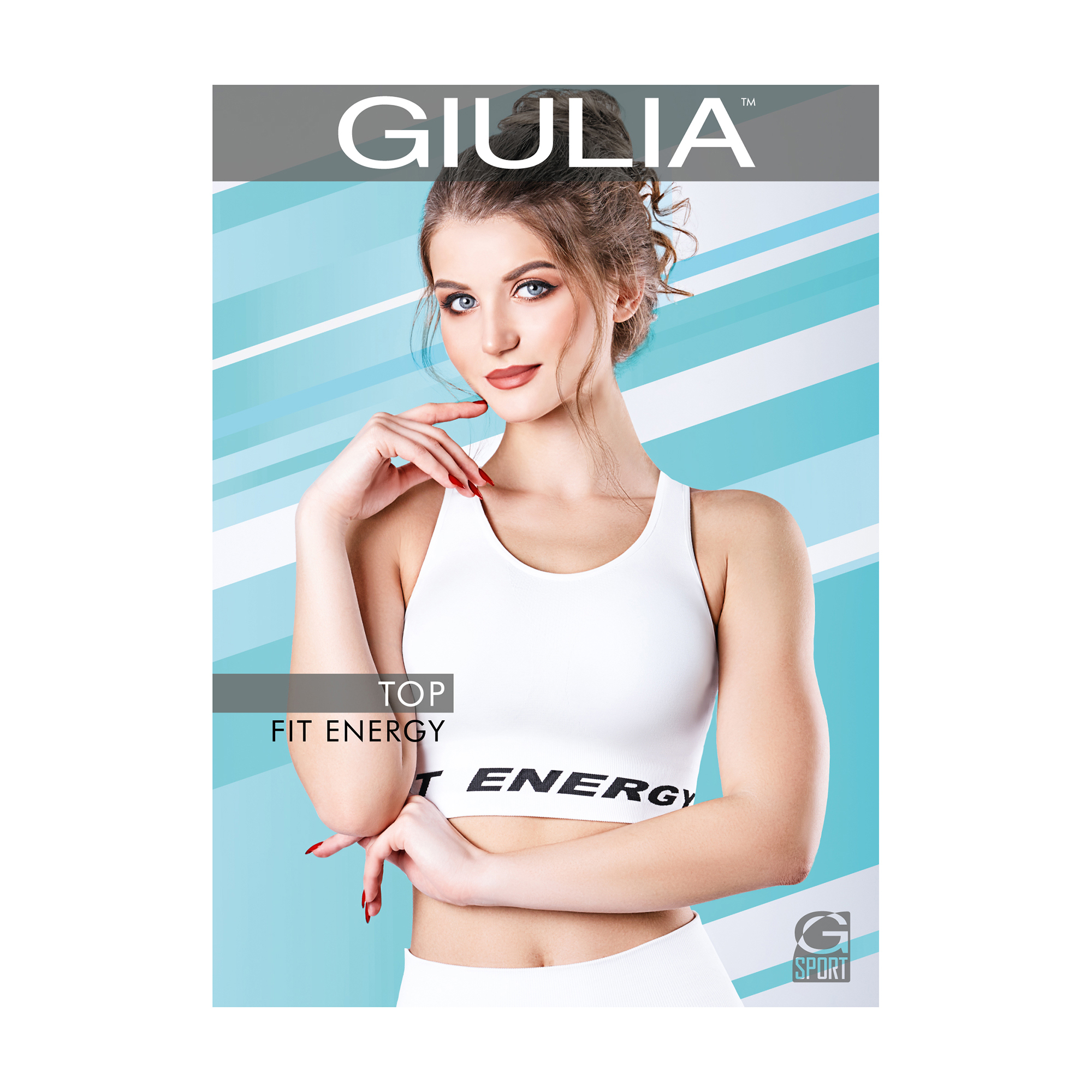 Уцінка! Спортивний безшовний топ жіночий Giulia Top Fit Energy, Biscay Green, L/XL
