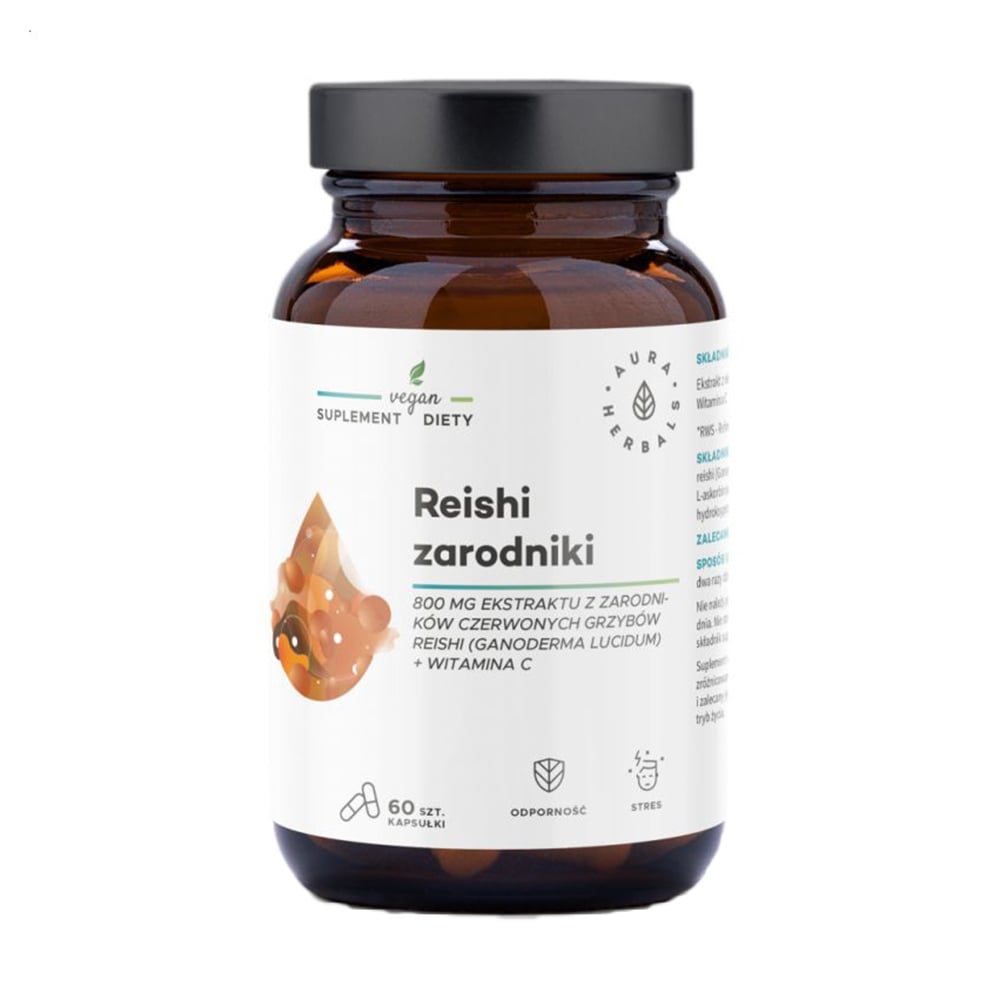 Уцінка! Спори рейші Aura Herbals Reishi Spores, 60 капсул