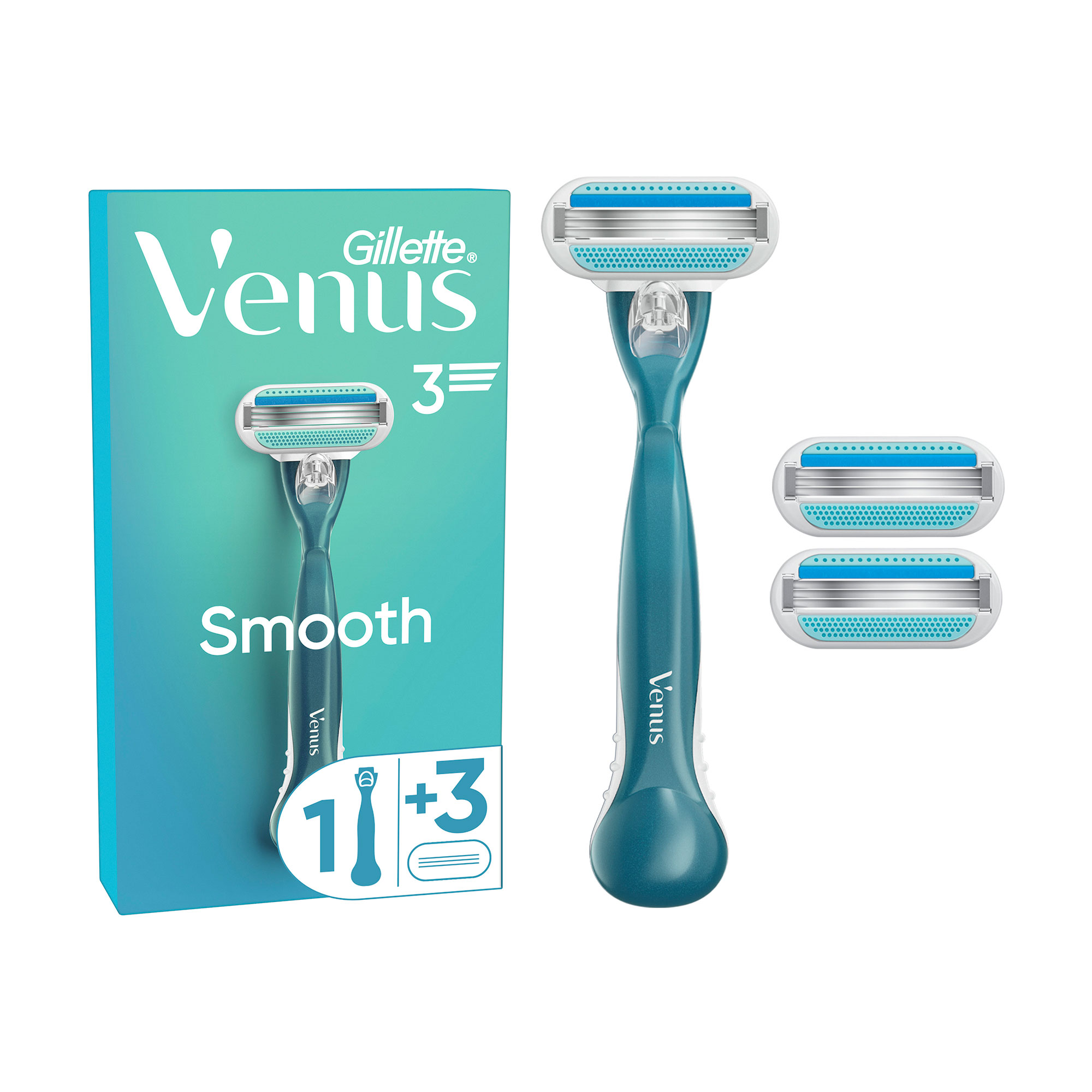 Уцінка! Станок для гоління жіночий (бритва) Gillette Venus з 3 змінними картриджами